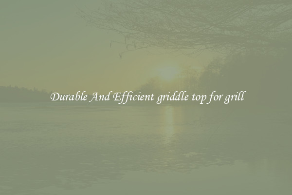 Durable And Efficient griddle top for grill