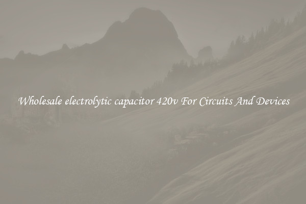 Wholesale electrolytic capacitor 420v For Circuits And Devices