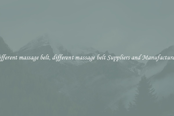 different massage belt, different massage belt Suppliers and Manufacturers