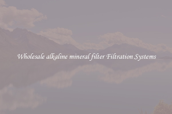 Wholesale alkaline mineral filter Filtration Systems