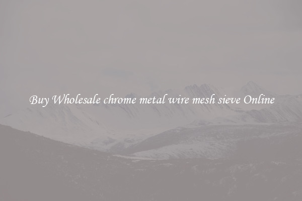 Buy Wholesale chrome metal wire mesh sieve Online