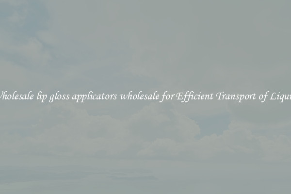 Wholesale lip gloss applicators wholesale for Efficient Transport of Liquids