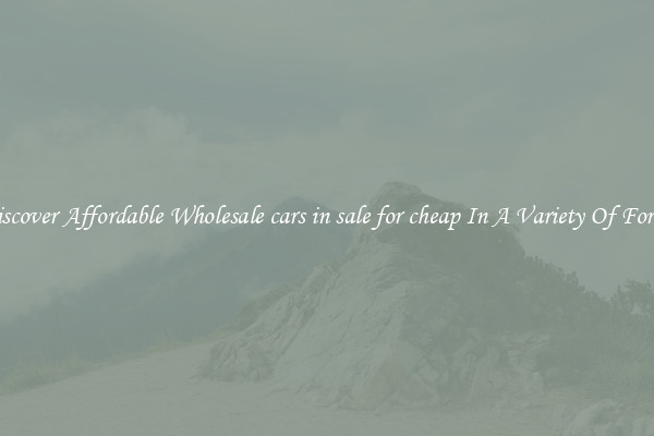 Discover Affordable Wholesale cars in sale for cheap In A Variety Of Forms