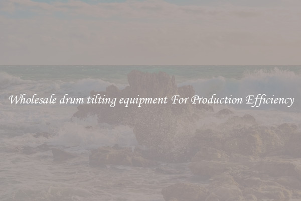 Wholesale drum tilting equipment For Production Efficiency