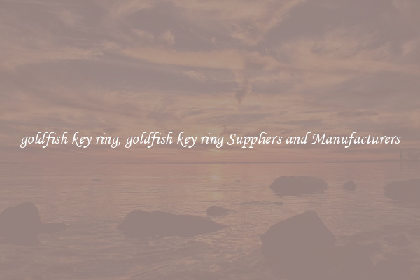 goldfish key ring, goldfish key ring Suppliers and Manufacturers