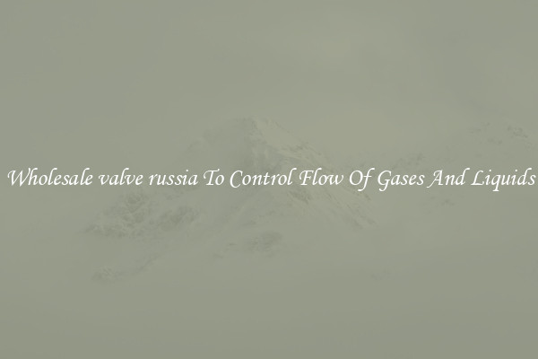 Wholesale valve russia To Control Flow Of Gases And Liquids