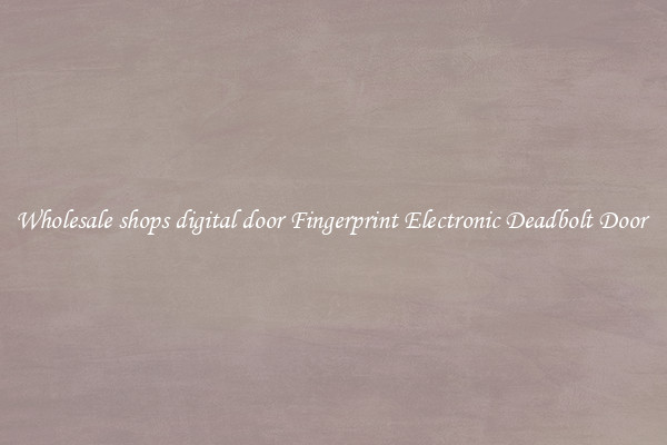 Wholesale shops digital door Fingerprint Electronic Deadbolt Door 