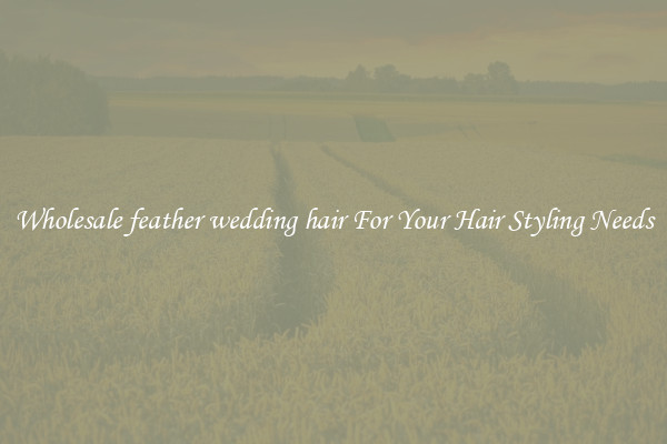 Wholesale feather wedding hair For Your Hair Styling Needs
