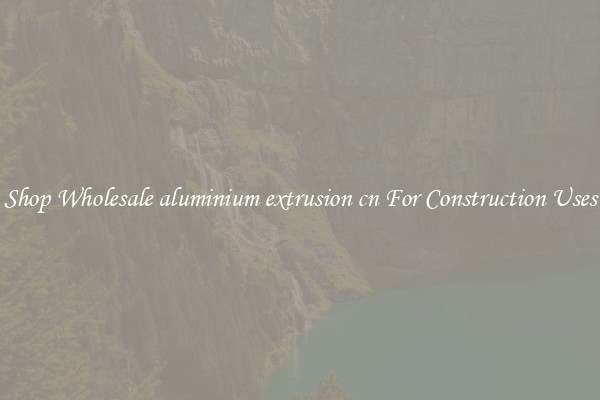 Shop Wholesale aluminium extrusion cn For Construction Uses