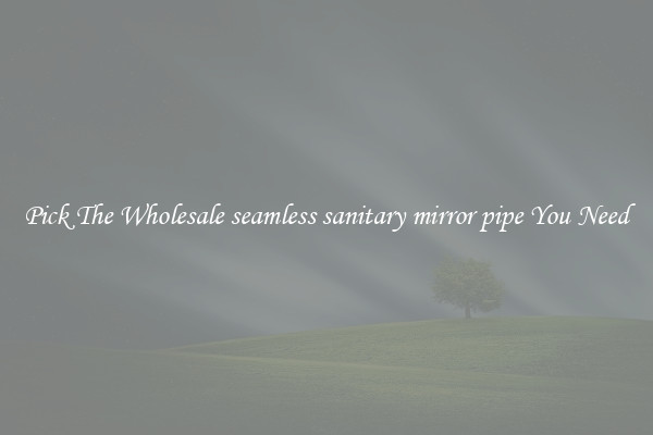 Pick The Wholesale seamless sanitary mirror pipe You Need