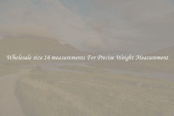 Wholesale size 16 measurements For Precise Weight Measurement