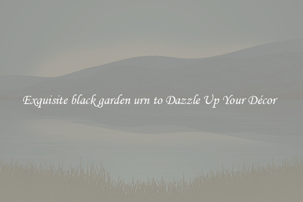 Exquisite black garden urn to Dazzle Up Your Décor  