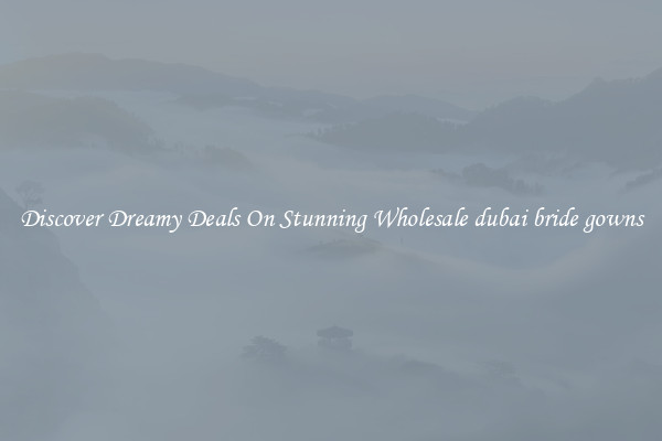 Discover Dreamy Deals On Stunning Wholesale dubai bride gowns