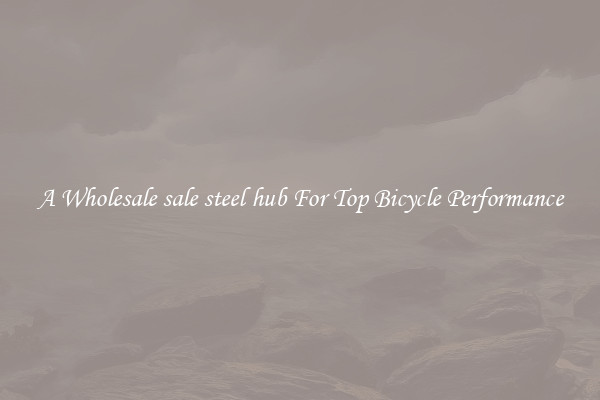 A Wholesale sale steel hub For Top Bicycle Performance