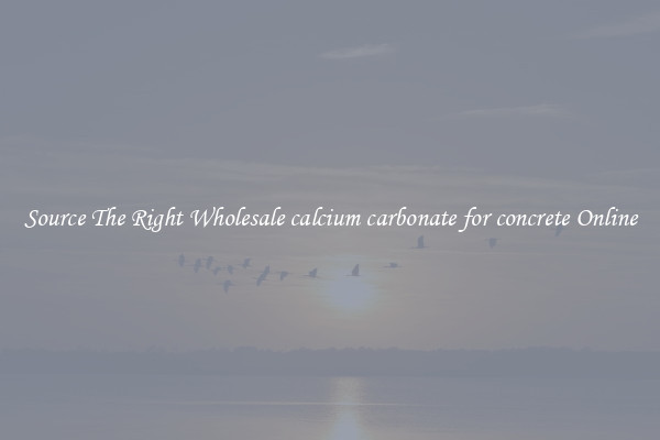Source The Right Wholesale calcium carbonate for concrete Online